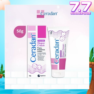 CERADAN Diaper Cream (Protect & Prevent Diaper Rash + With Zinc Oxide, Octenidine & 3:1:1 Ceramide) 50g