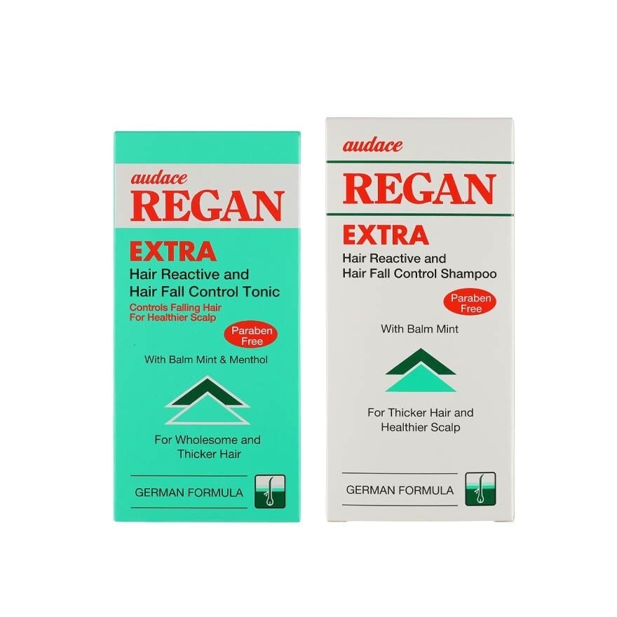 Regan Hair Reactive Extra Tonic W Balm Mint And Hair Reactive Extra Shampoo Set 200ml