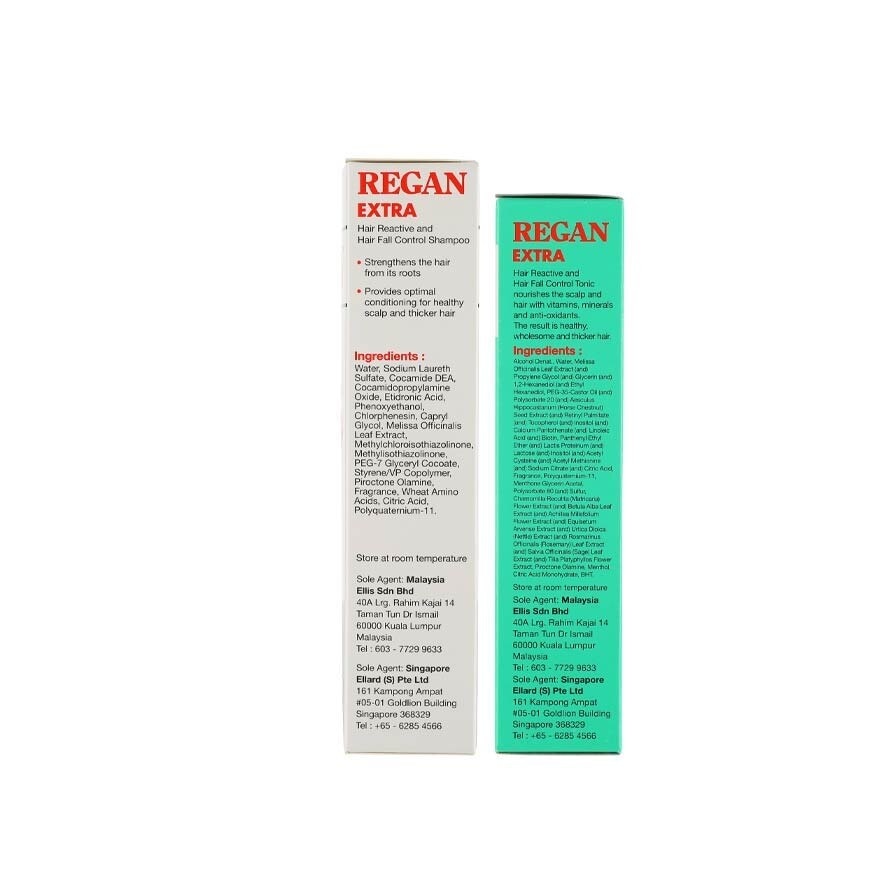 Regan Hair Reactive Extra Tonic W Balm Mint And Hair Reactive Extra Shampoo Set 200ml