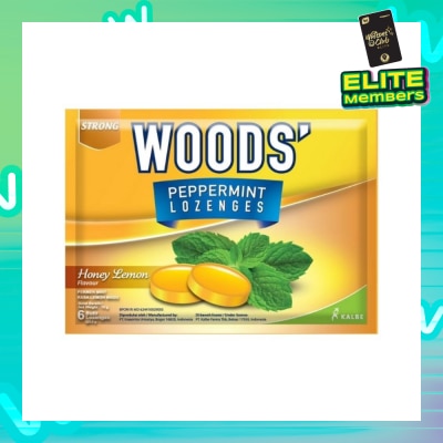 WOODS Peppermint Lozenges Honey Lemon 6s