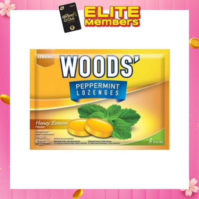 WOODS Peppermint Lozenges Honey Lemon 6s