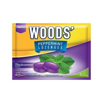 WOODS LOZENGES BLACKCURRANT 6s