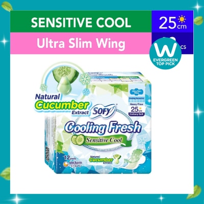 SOFY Sofy Cooling fresh Day Ultra Slim 25cm Wing Pad 12s (Cucumber) image