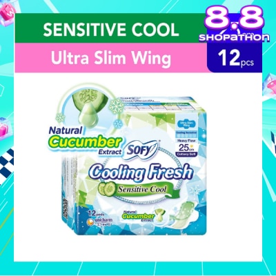 SOFY Sofy Cooling fresh Day Ultra Slim 25cm Wing Pad 12s (Cucumber)