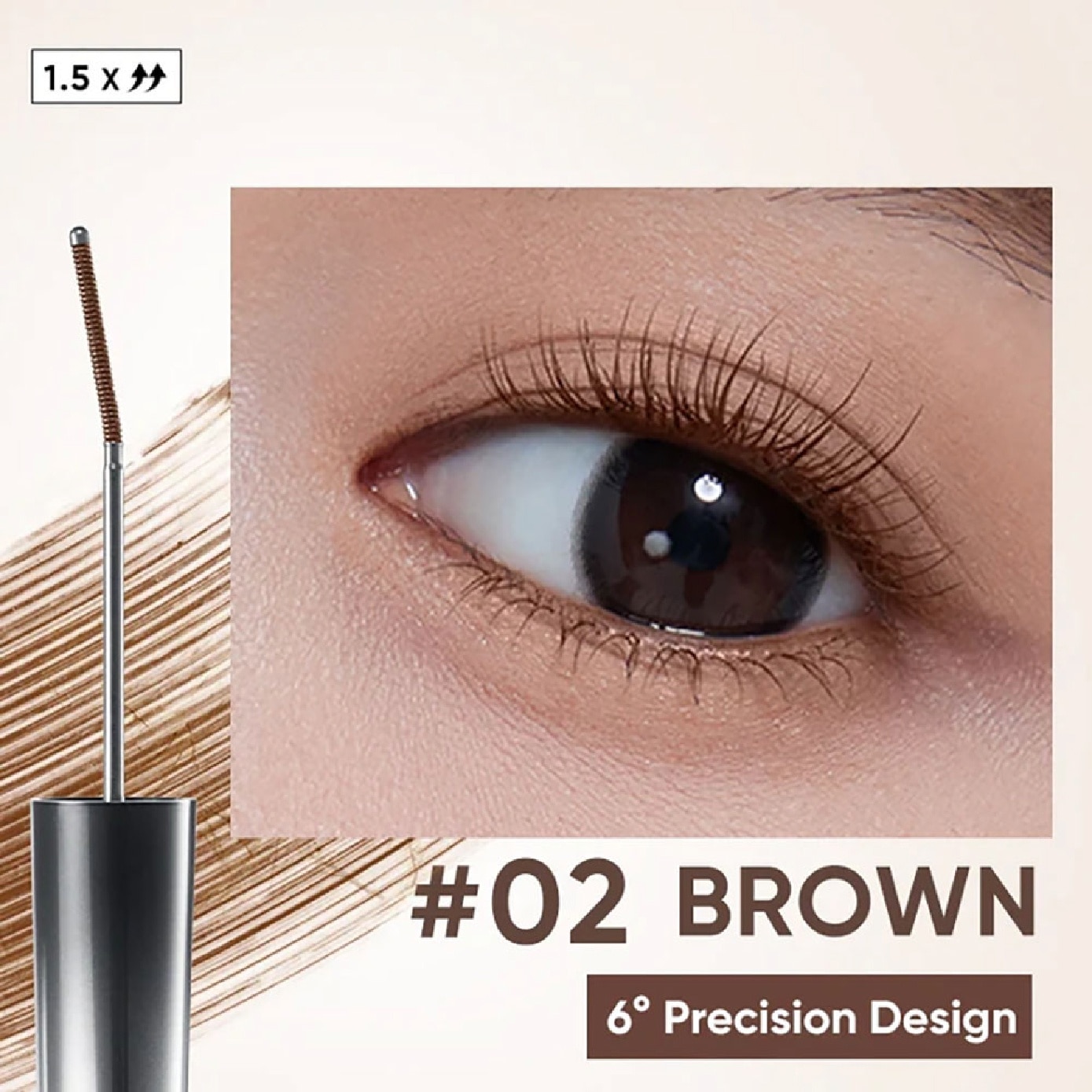 Fine Curling Iron Mascara #02 Brown 3g