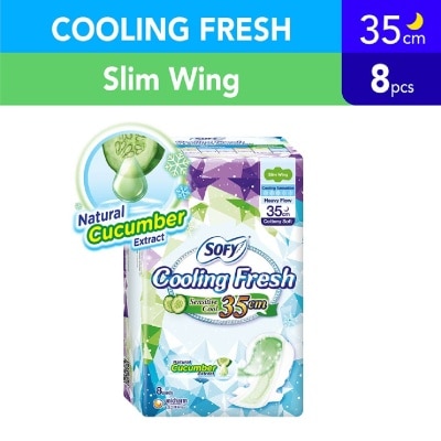 SOFY Sofy Cooling Fresh Night Slim 35cm Wing Pad 8s (Cucumber)