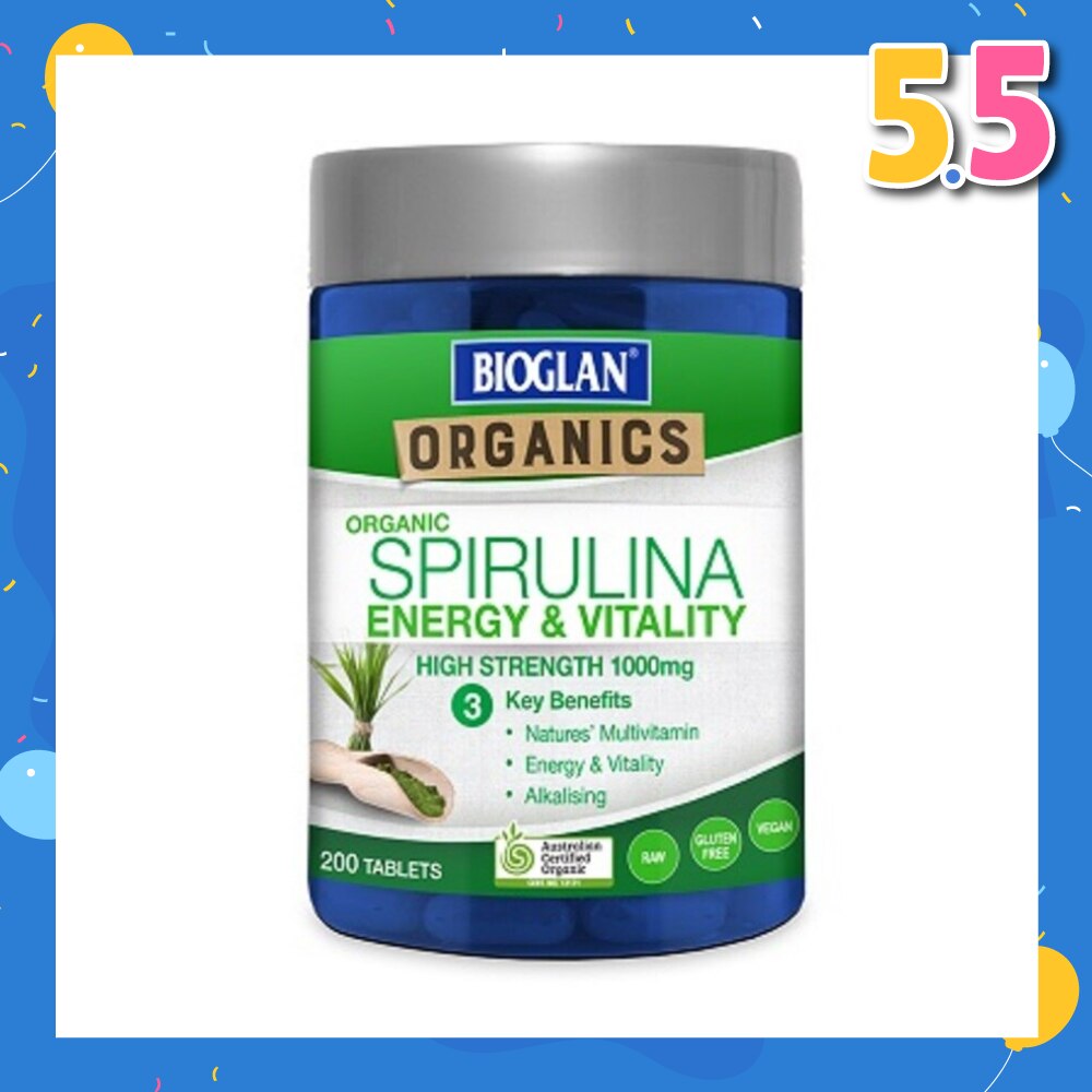 Organics Spirulina 1000mg 200s