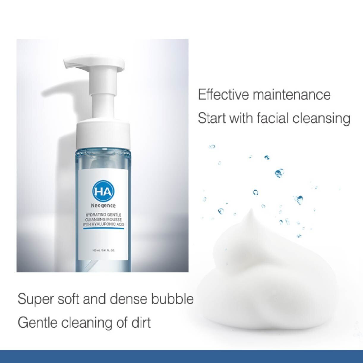 NEOGENCE Hydrating Gentle Cleansing Mousse With Hyaluronic Acid