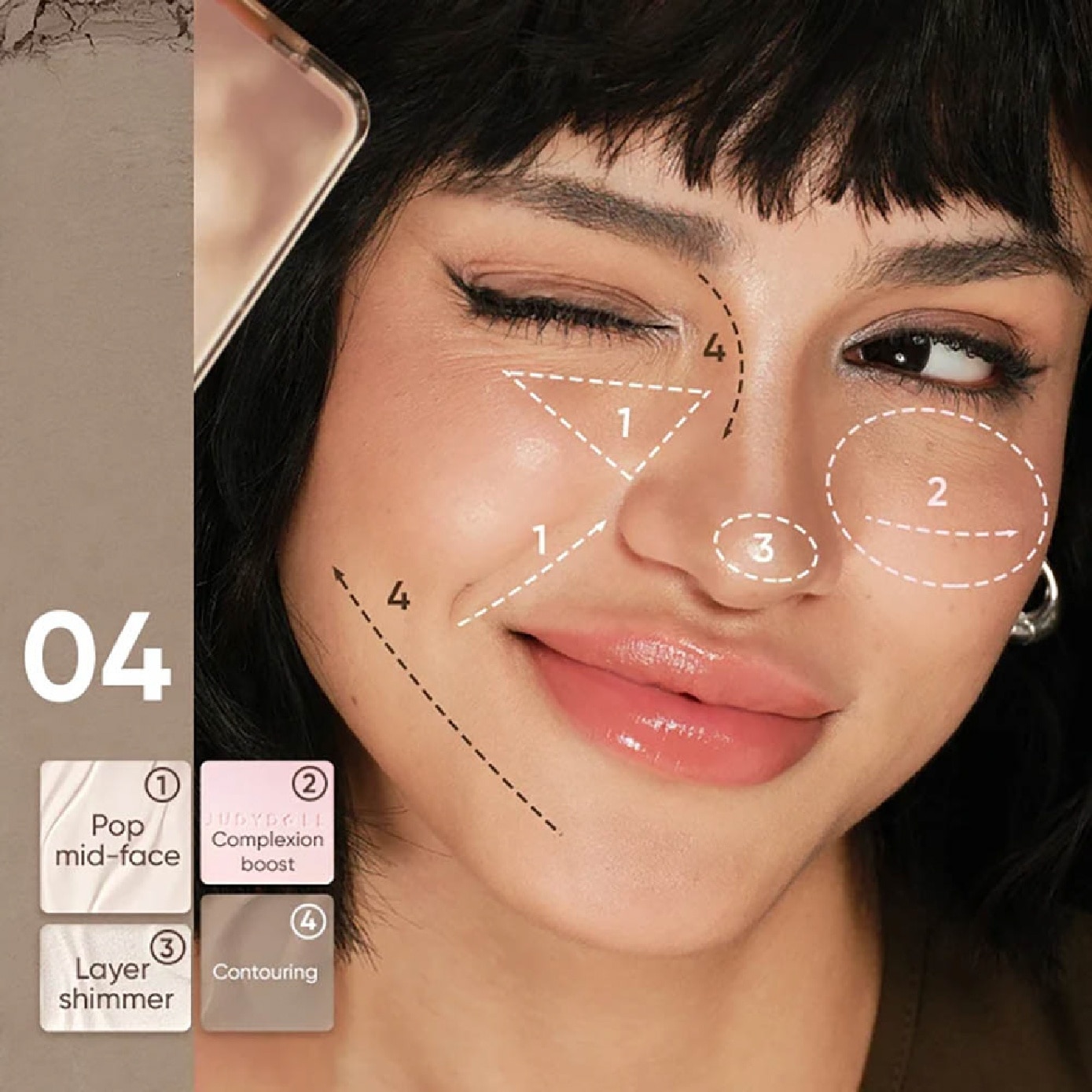 Highlight Contour Palette #04 Blush Shadow 9g