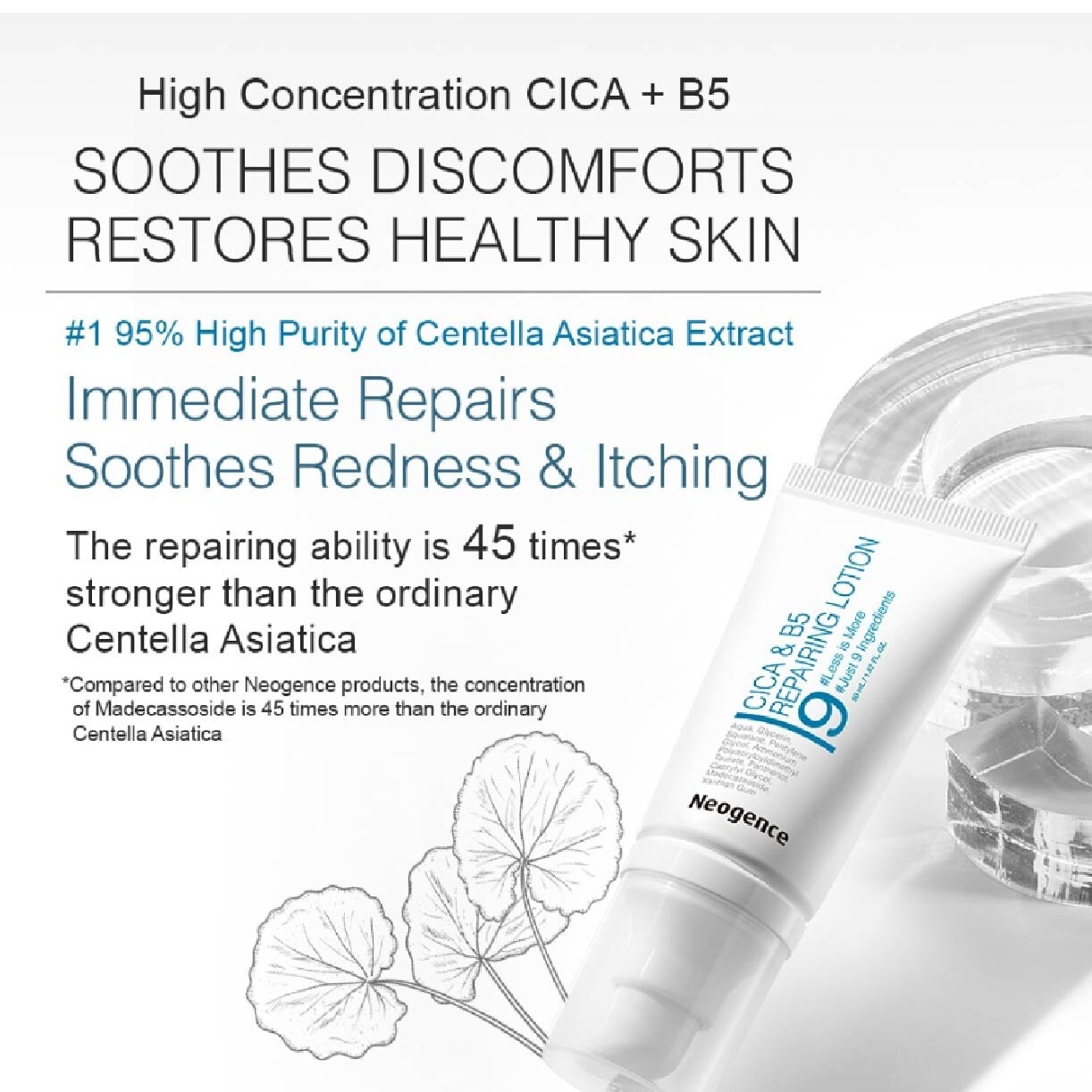 Cica & B5 Repairing Lotion (For More Elastic + More Supple + Healthier Skin) 50ml