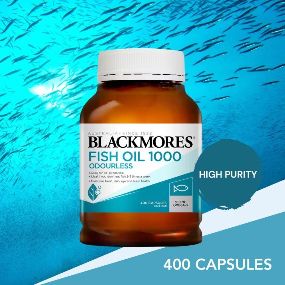 BLACKMORES Blackmores Odourless Fish Oil 1000mg Capsules 400s Vitamins Supplements Watsons Singapore