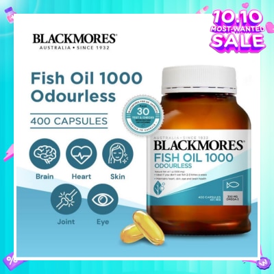 BLACKMORES Odourless Fish Oil 1000mg Capsules 400s