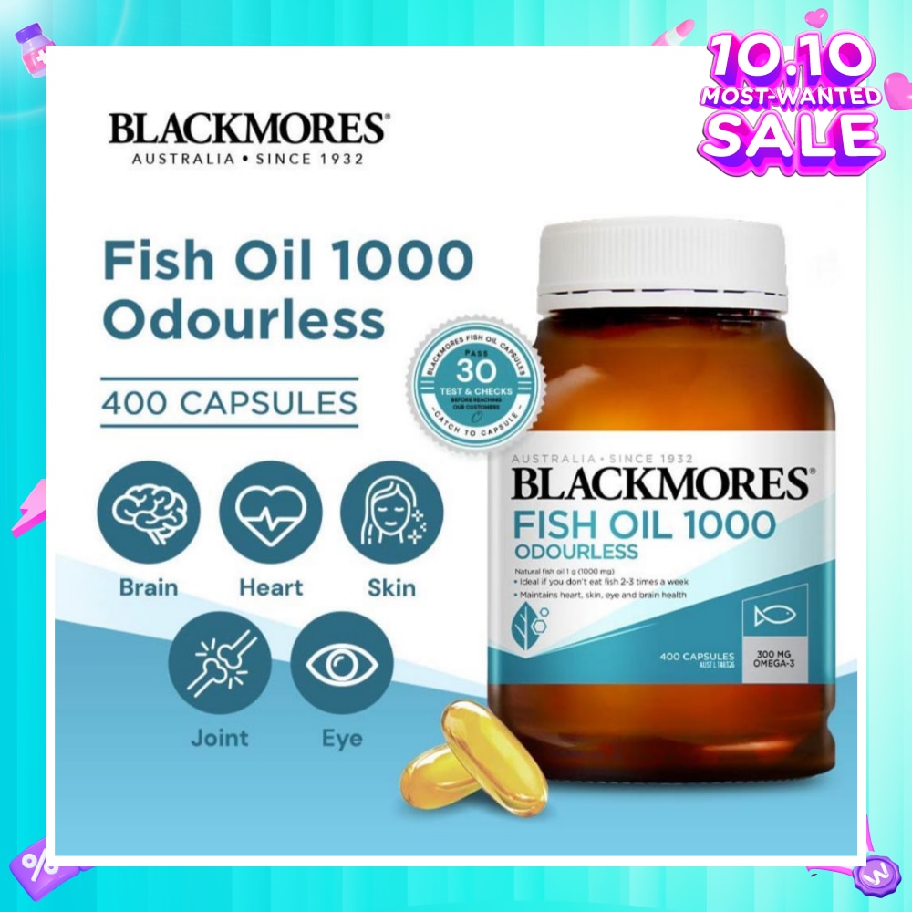 Odourless Fish Oil 1000mg Capsules 400s