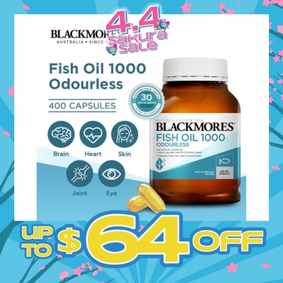 BLACKMORES - Odourless Fish Oil 1000mg Capsules 400s