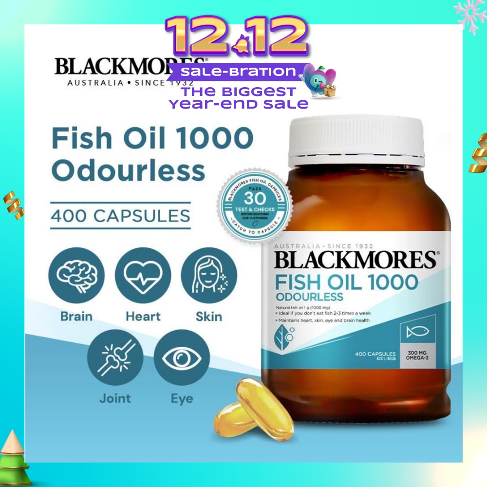 Odourless Fish Oil 1000mg Capsules 400s
