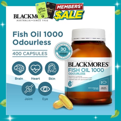 BLACKMORES Odourless Fish Oil 1000mg Capsules 400s image