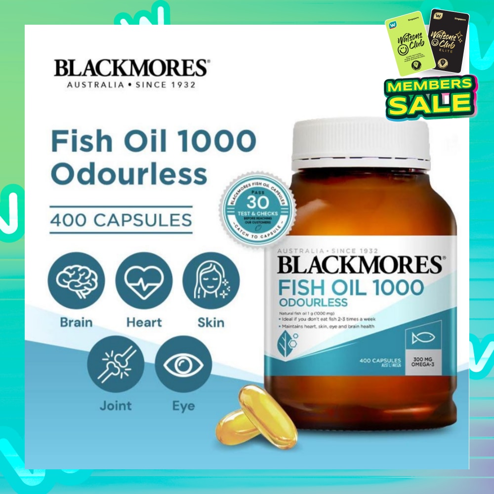 Odourless Fish Oil 1000mg Capsules 400s