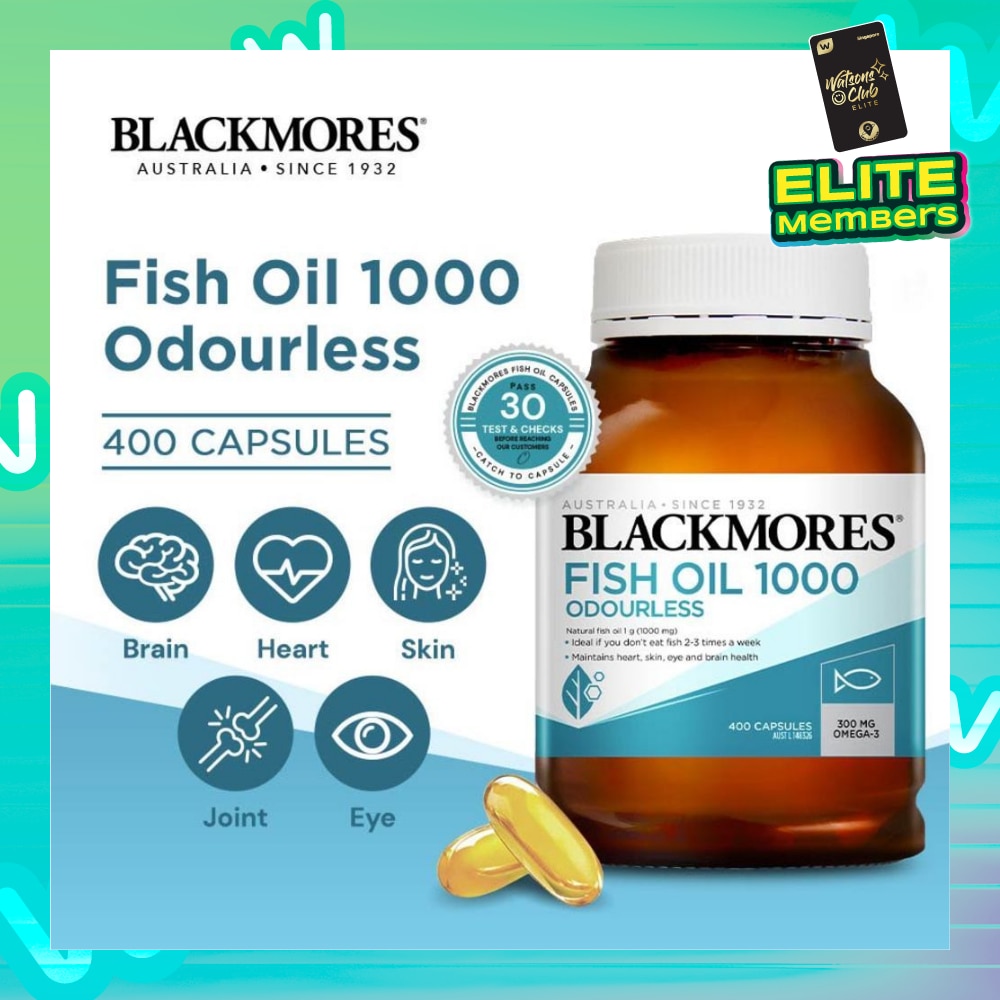 Odourless Fish Oil 1000mg Capsules 400s