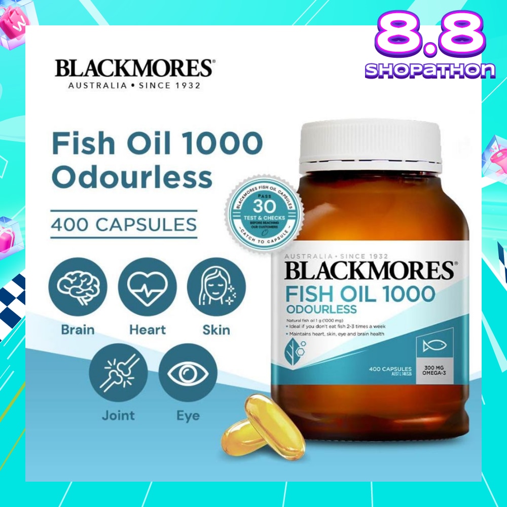 Odourless Fish Oil 1000mg Capsules 400s