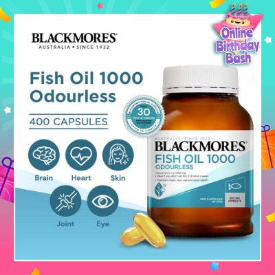 BLACKMORES Odourless Fish Oil 1000mg Capsules 400s