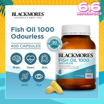 BLACKMORES Odourless Fish Oil 1000mg Capsules 400s