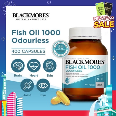 BLACKMORES Odourless Fish Oil 1000mg Capsules 400s