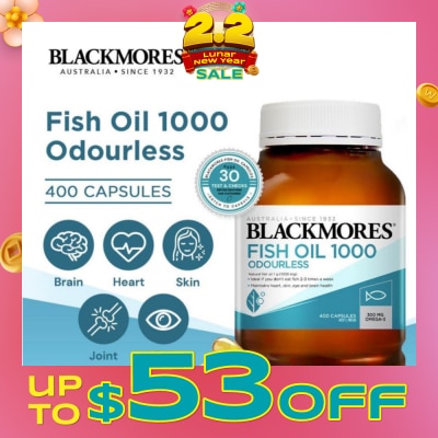 BLACKMORES [CNY] Odourless Fish Oil 1000mg Capsules 400s