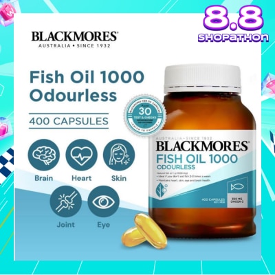 BLACKMORES Odourless Fish Oil 1000mg Capsules 400s