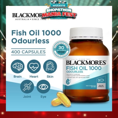 BLACKMORES - Odourless Fish Oil 1000mg Capsules 400s