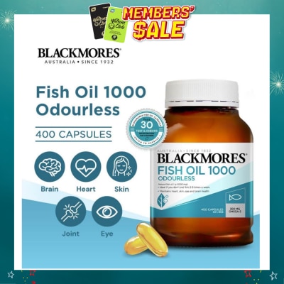 BLACKMORES - Odourless Fish Oil 1000mg Capsules 400s