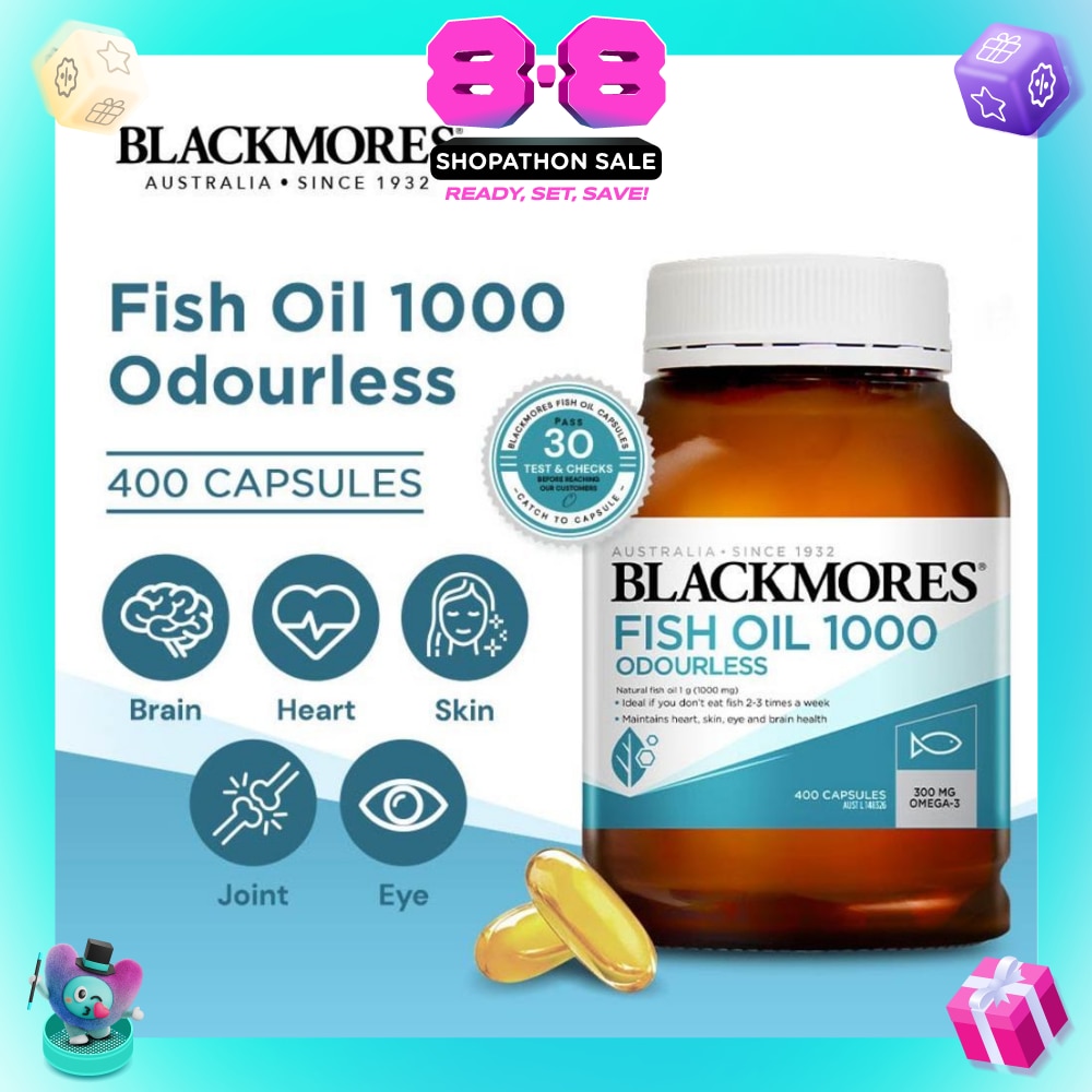 Odourless Fish Oil 1000mg Capsules 400s