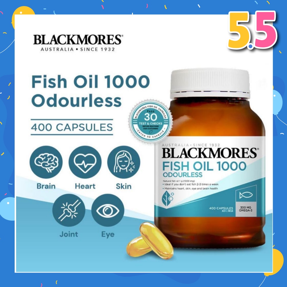 Odourless Fish Oil 1000mg Capsules 400s