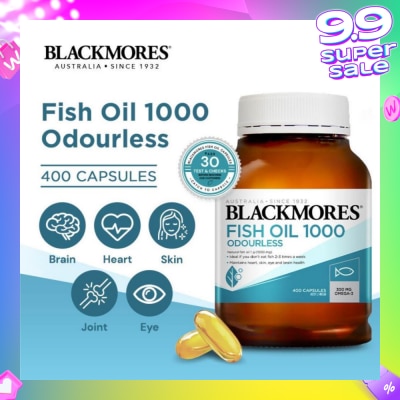 BLACKMORES Odourless Fish Oil 1000mg Capsules 400s