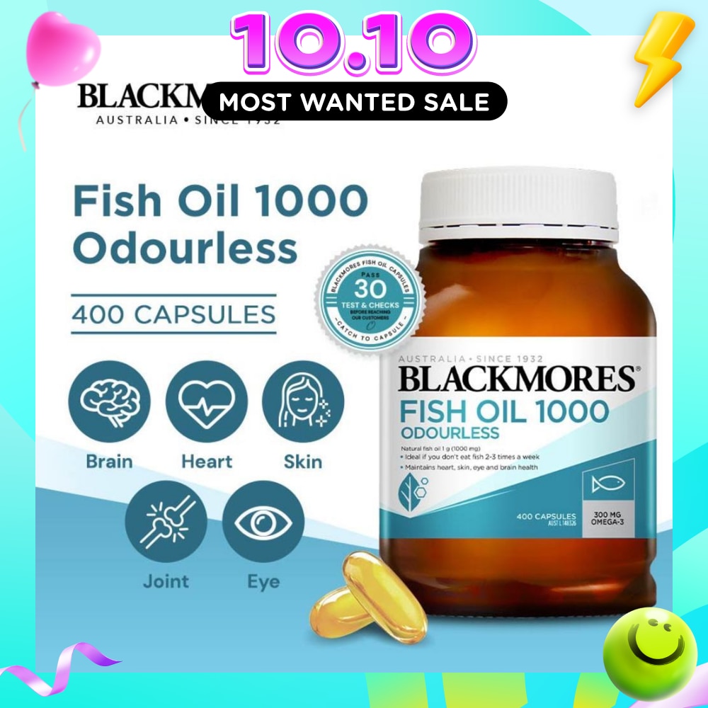 Odourless Fish Oil 1000mg Capsules 400s image