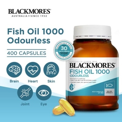 BLACKMORES Blackmores Odourless Fish Oil 1000mg Capsules 400s