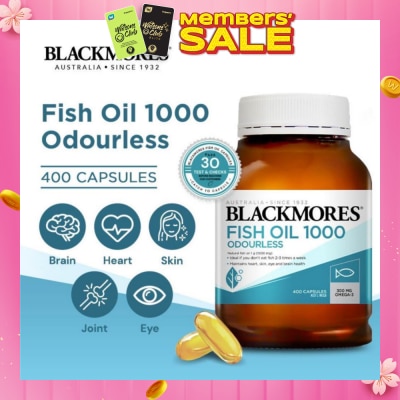BLACKMORES [CNY] Odourless Fish Oil 1000mg Capsules 400s