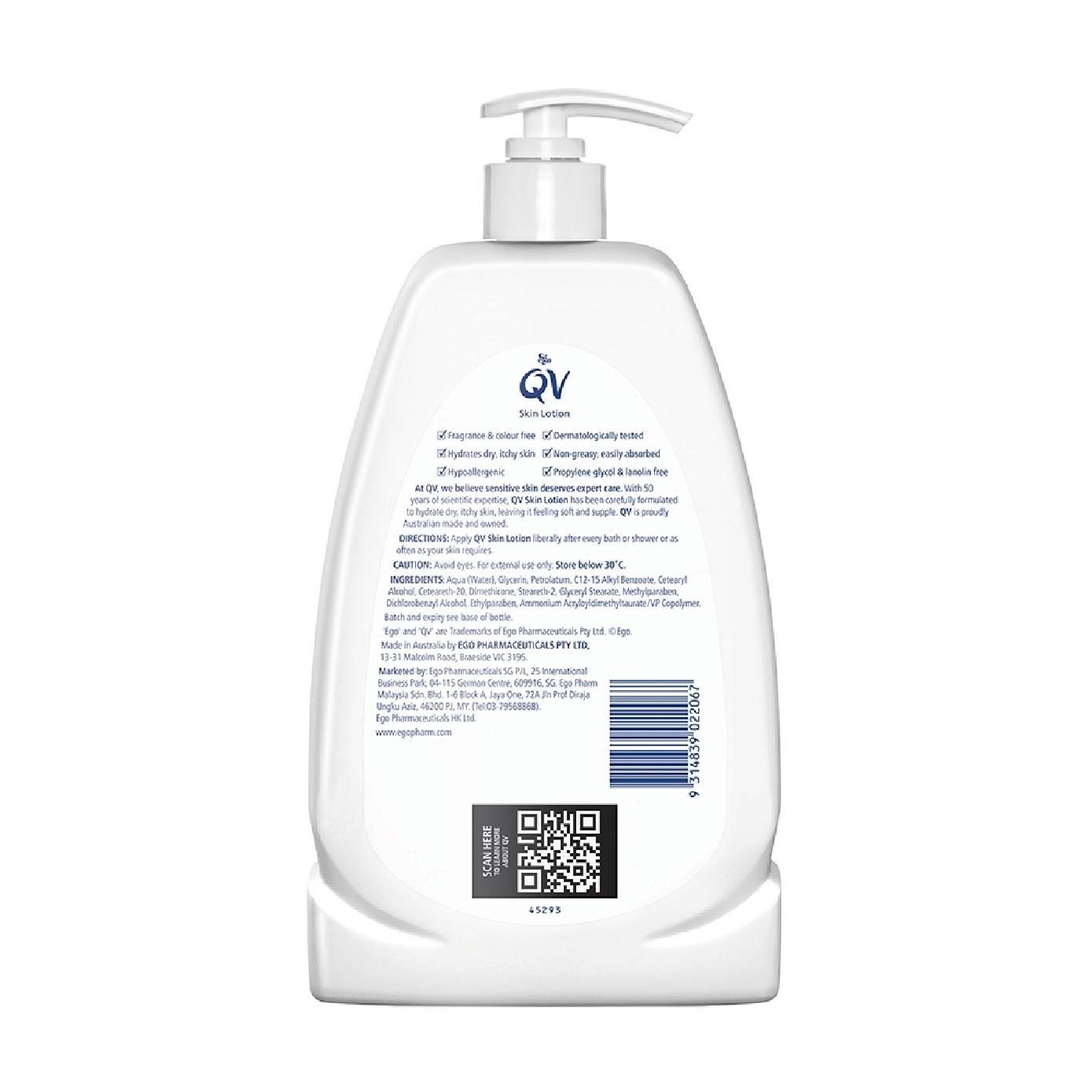 Skin Lotion (Body Lotion For Mildly Dry + Sensitive & Eczema-Prone Skin) 1L