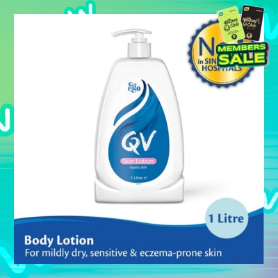 EGO QV Skin Lotion (Body Lotion For Mildly Dry + Sensitive & Eczema-Prone Skin) 1L
