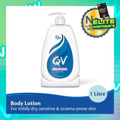 EGO QV Skin Lotion (Body Lotion For Mildly Dry + Sensitive & Eczema-Prone Skin) 1L