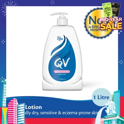 EGO QV Skin Lotion (Body Lotion For Mildly Dry + Sensitive & Eczema-Prone Skin) 1L