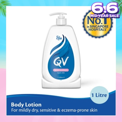EGO QV Skin Lotion (Body Lotion For Mildly Dry + Sensitive & Eczema-Prone Skin) 1L