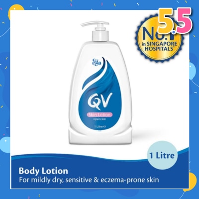 EGO QV Skin Lotion (Body Lotion For Mildly Dry + Sensitive & Eczema-Prone Skin) 1L