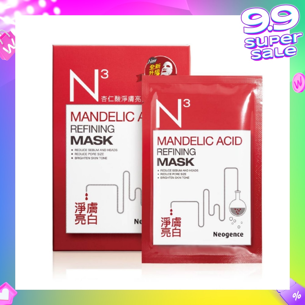 N3 Mandelic Acid Refining Face Mask Sheet (Reduce Pore Size + Brighten Skin Tone) 6s
