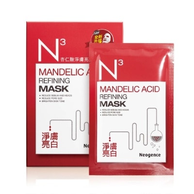 NEOGENCE N3 Mandelic Acid Refining Face Mask Sheet (Reduce Pore Size + Brighten Skin Tone) 6s