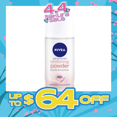 NIVEA - WHITENING POWDER DEODORANT ROLL-ON 50ML