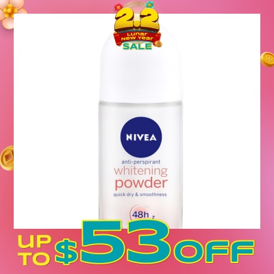 NIVEA WHITENING POWDER DEODORANT ROLL-ON 50ML