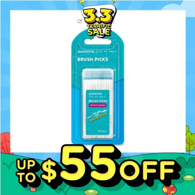 WATSONS Brush Picks (Fish Bone Pick, Dual End Design, Effective Cleaning) 150s