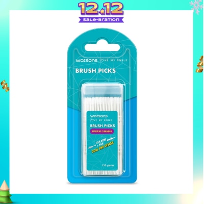 WATSONS Brush Picks (Fish Bone Pick, Dual End Design, Effective Cleaning) 150s