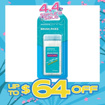 WATSONS - Brush Picks (Fish Bone Pick, Dual End Design, Effective Cleaning) 150s