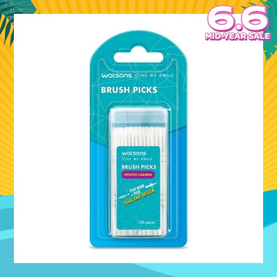 WATSONS Brush Picks (Fish Bone Pick, Dual End Design, Effective Cleaning) 150s